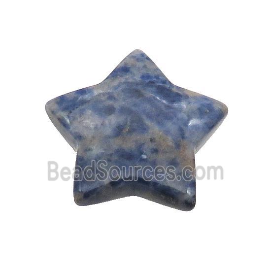 Blue Dalmatian Jasper Star Pendant Undrilled