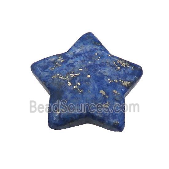 Natural Blue Lapis Lazuli Star Pendant Undrilled