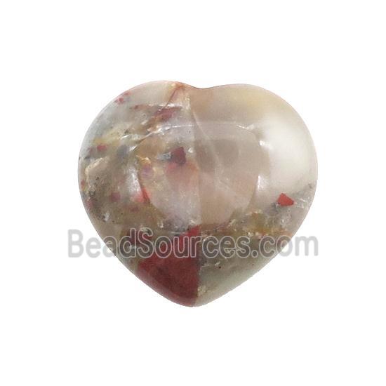 African Bloodstone Heart Pendant Undrilled