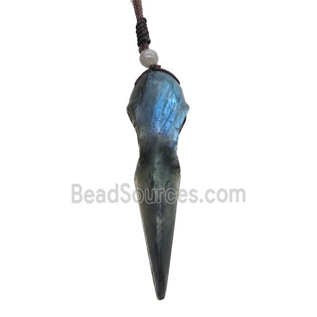 Natural Labradorite Necklace Ravenmouth