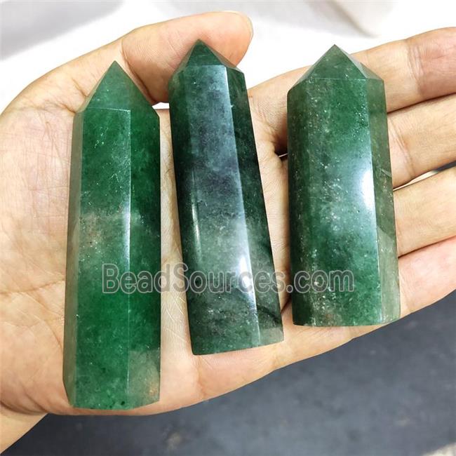 Green Strawberry Quartz Tower Undrilled