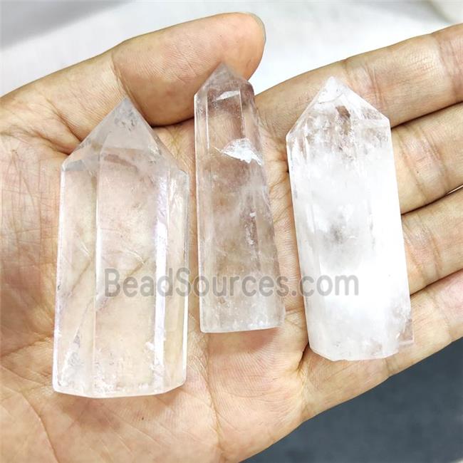 Natural Clear Quartz Tower Undrilled