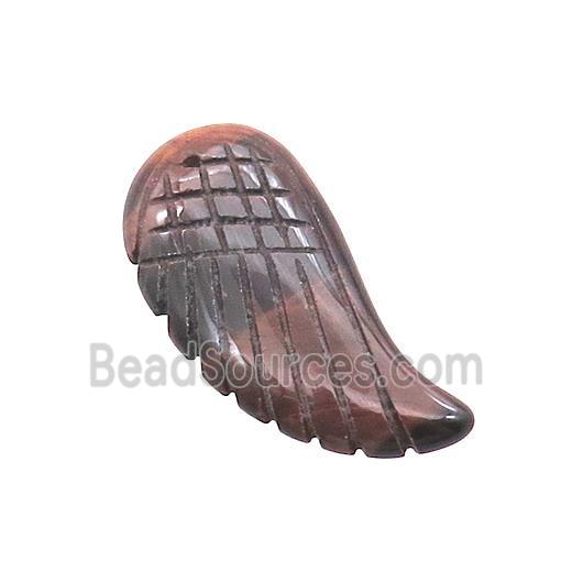 Red Tiger Eye Stone Pendant Angel Wing