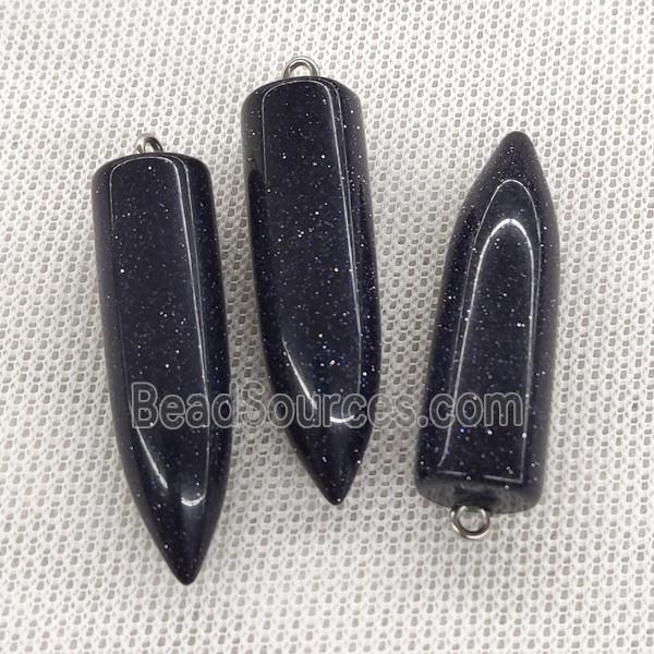 Blue Spot Sandstone Bullet Pendant