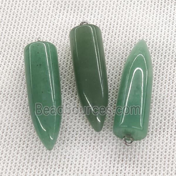 Natural Green Aventurine Bullet Pendant