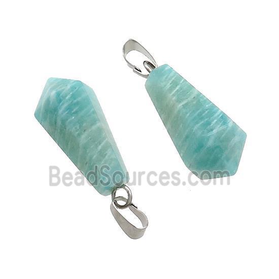 Natural Green Amazonite Teardrop Pendant