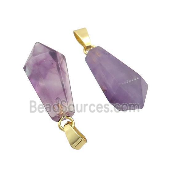 Natural Purple Fluorite Teardrop Pendant