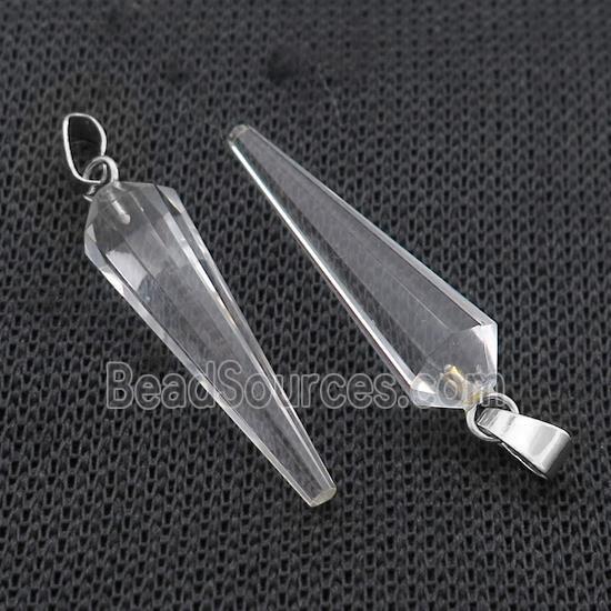 Clear Crystal Quartz Pendulum Pendant