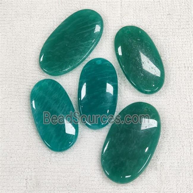 Natural Russia Amazonite Pendant Green Oval