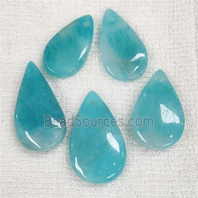 Natural Blue Amazonite Pendant Teardrop