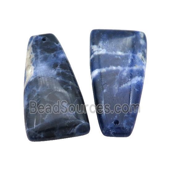 Natural Blue Sodalite Trapeziform Pendant