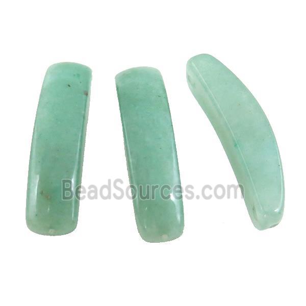 Natural Green Aventurine bracelet Connector Curving