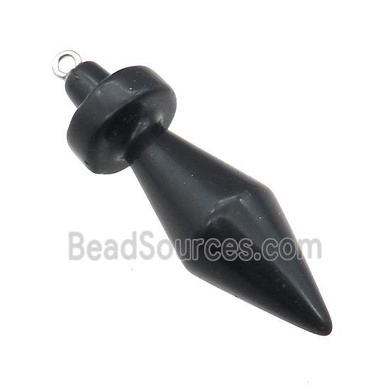 Natural Black Obsidian Pendulum Pendant