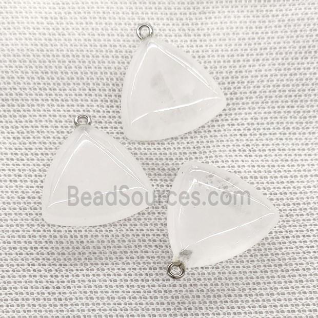 Natural Clear Quartz Triangle Pendant