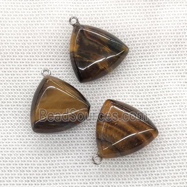 Natural Tiger Eye Stoen Triangle Pendant