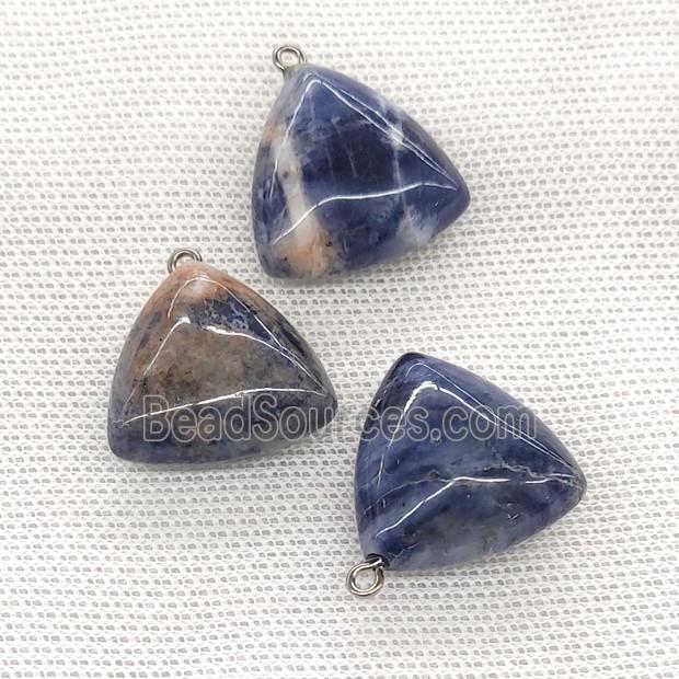 Natural Blue Sodalite Triangle Pendant