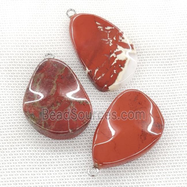 Red Jasper Teardrop Pendant Twist