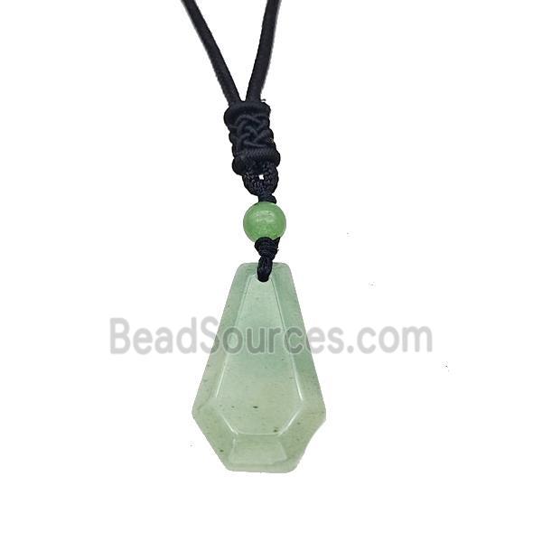 Green Aventurine Necklaces Adjustable Nylon Rope