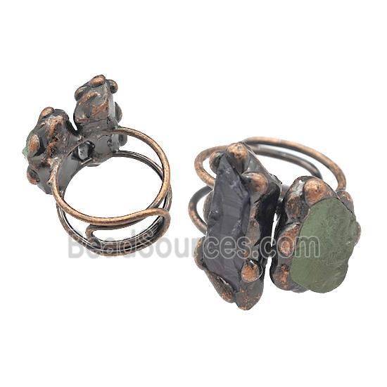 Gemstone Rings Adjustable Antique Red