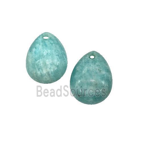 Natural Green Amazonite Teardrop Pendant