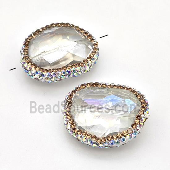 Chinese Crystal Glass Beads Pave Rhinestone