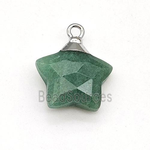 Natural Green Strawberry Quartz Star Pendant