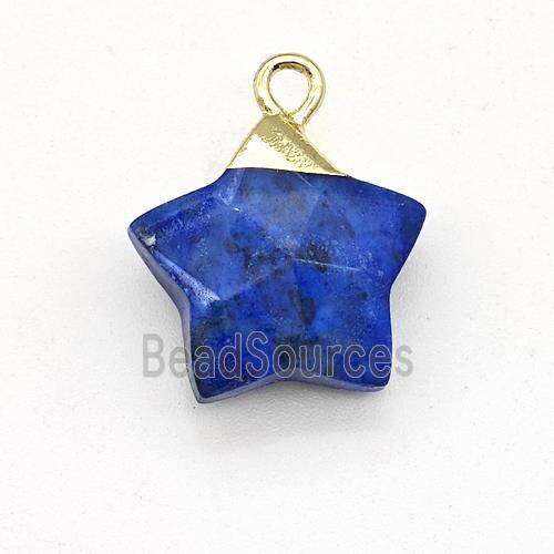 Natural Blue Sodalite Star Pendant