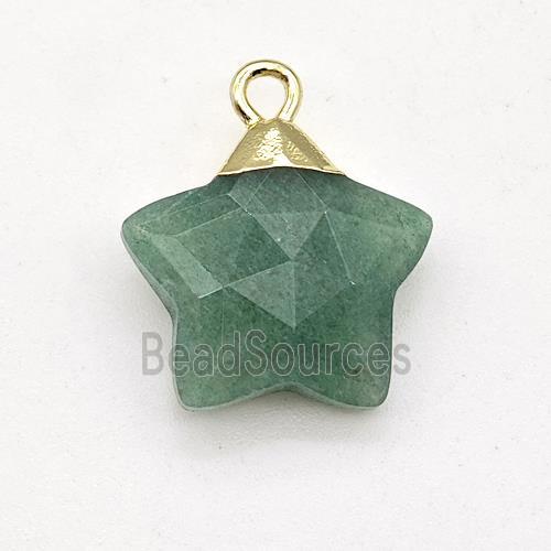 Natural Green Strawberry Quartz Star Pendant