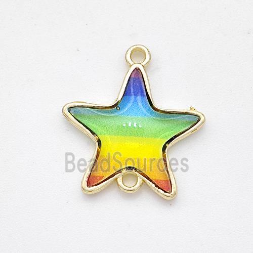 Resin Star Connector Rainbow