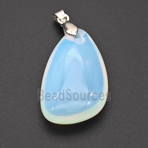 White Opalite Teardrop Pendant