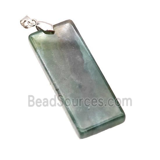 Natural Labradorite Rectangle Pendant