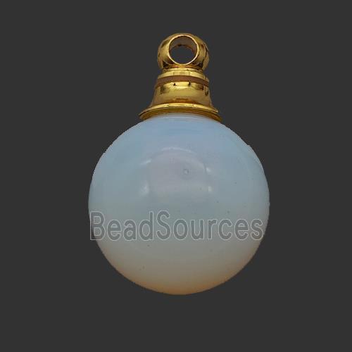 Opalite Perfume Bottle Pendant Sphere