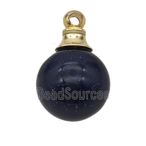 Natural Blue Sandstone Perfume Bottle Pendant Sphere