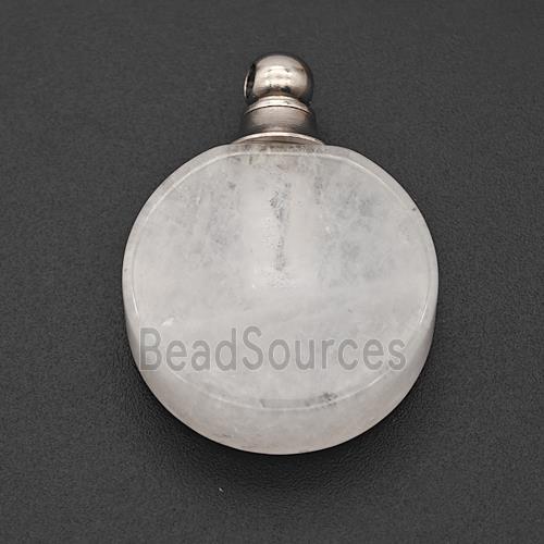 Natural Clear Quartz Perfume Bottle Pendant