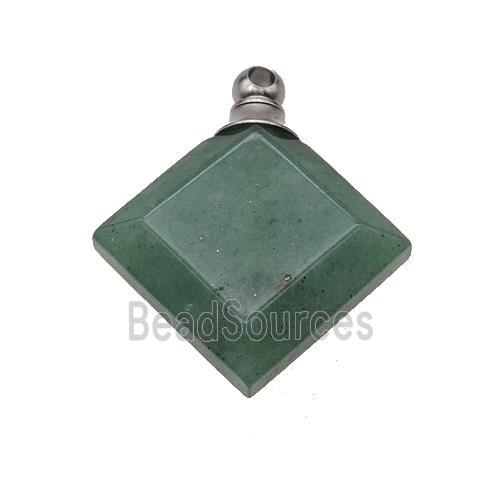 Natural Green Aventurine Perfume Bottle Pendant Square