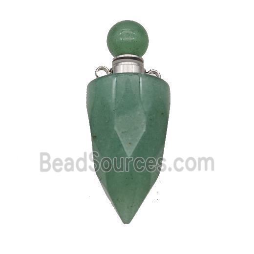 Natural Green Aventurine Perfume Bottle Pendant Bullet