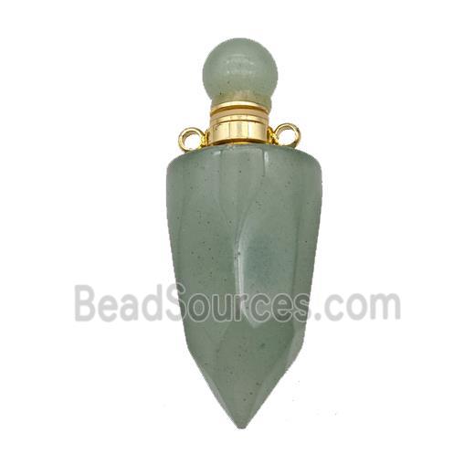 Natural Green Aventurine Perfume Bottle Pendant Bullet