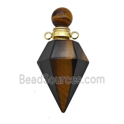 Natural Tiger Eye Stone Perfume Bottle Pendant