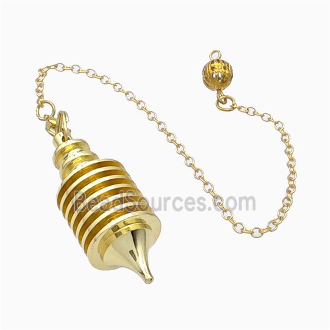 Alloy Pendulum Pendant With Chain Gold Plated