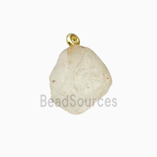 Crystal Quartz Nugget Pendant Freeform