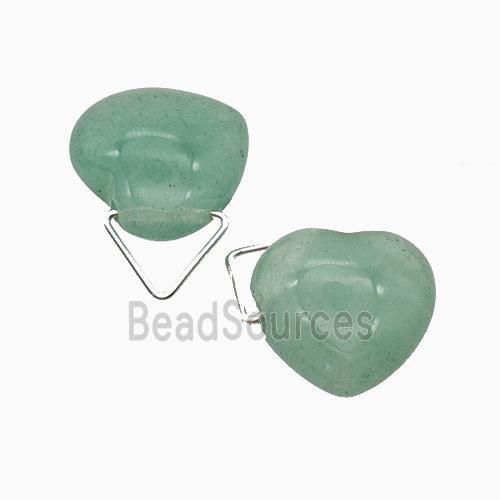 Natural Green Aventurine Heart Pendant