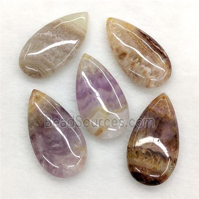 Natural Aurora Amethyst Agate Teardrop Pendant