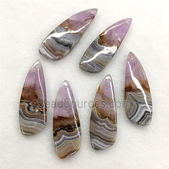 Natural Aurora Amethyst Agate Teardrop Pendant