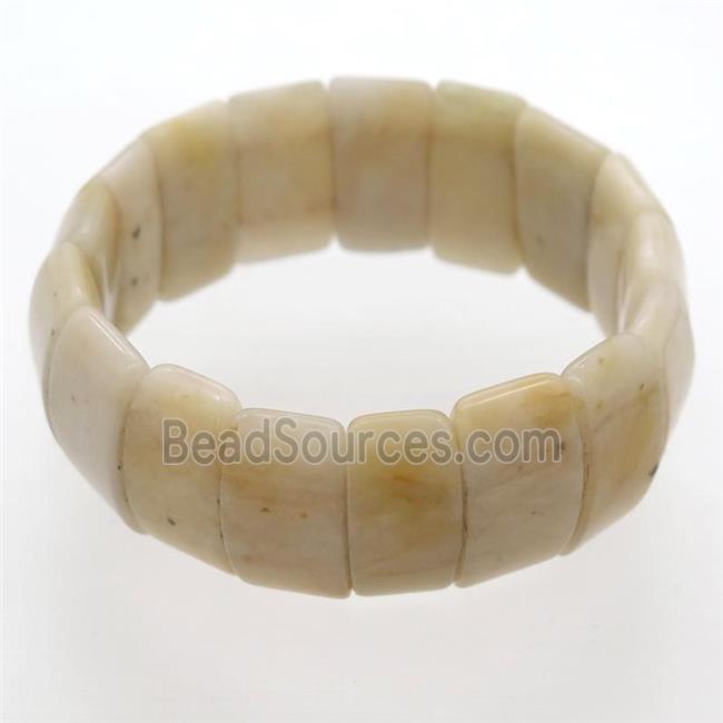 yellow Jade Bracelet, stretchy