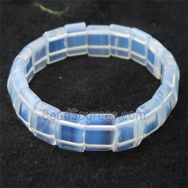 white Opalite Bracelets, Stretchy