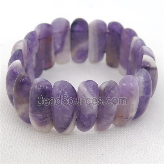 dogteeth Amethyst Bracelets, stretchy