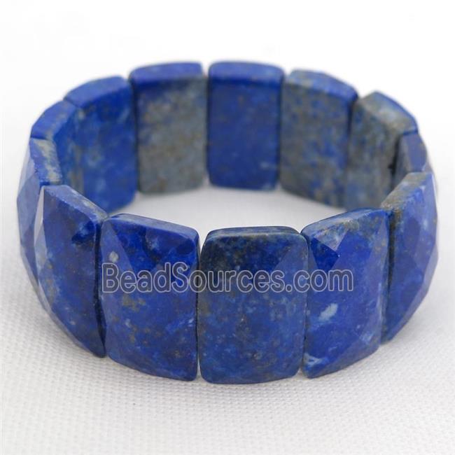 natural Lapis Bracelets, stretchy, AA-grade