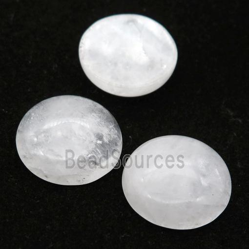 Crystal Quartz Cabochon, circle