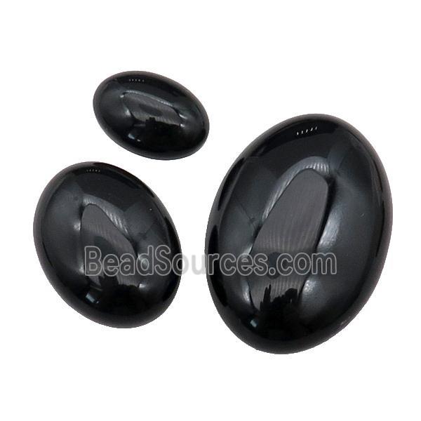 black Agate oval Cabochon