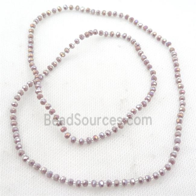 purple Jadeite Glass Beads, faceted rondelle